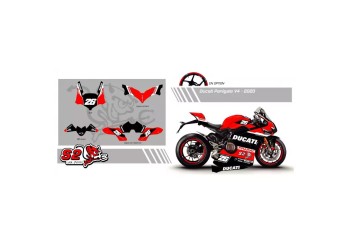 Kit adhesivos racing personalizables Ducati Panigale v4 S2 Concept