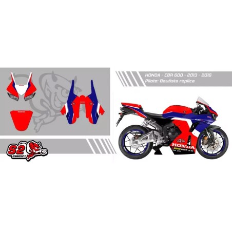 Kit adhesivos personalizables Honda CBR 600 RR 2013-2016 S2 Concept