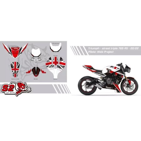 Kit adhesivos personalizables Triumph Street Triple 765 2017-2022 S2 Concept