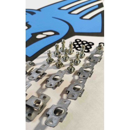Kits Plateados Tornillo Rápido+ base 1/4 de vuelta DZUS 15mm