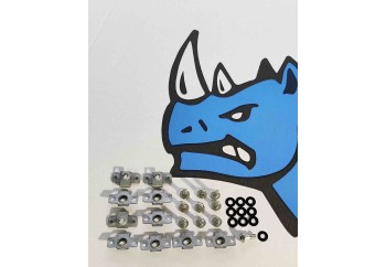 Kits Plateados Tornillo Rápido+ base 1/4 de vuelta DZUS 15mm
